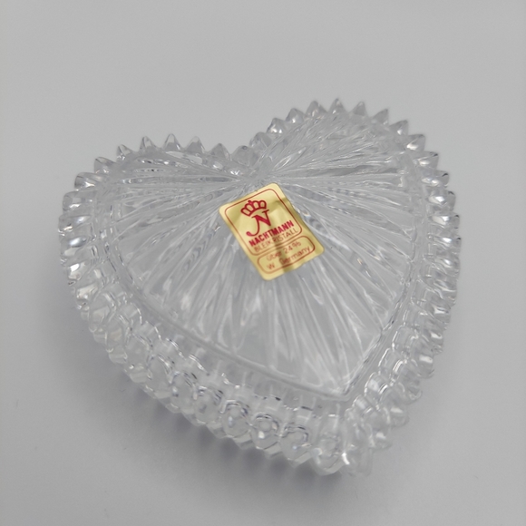 Nachtmann Bleikriskall WGermany Crystal Heart Trinket Box. In Original Box! - Picture 6 of 10